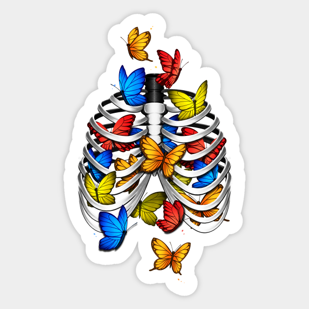 Butterflies in my stomach Butterfly Sticker TeePublic